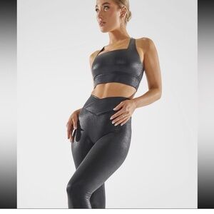 BuffBunny Shimmer VIPER Black Leggings Set